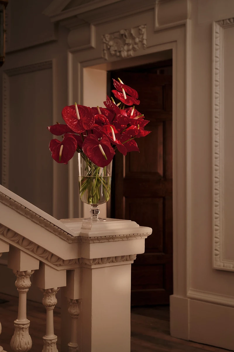 Large Footed Glass Vase