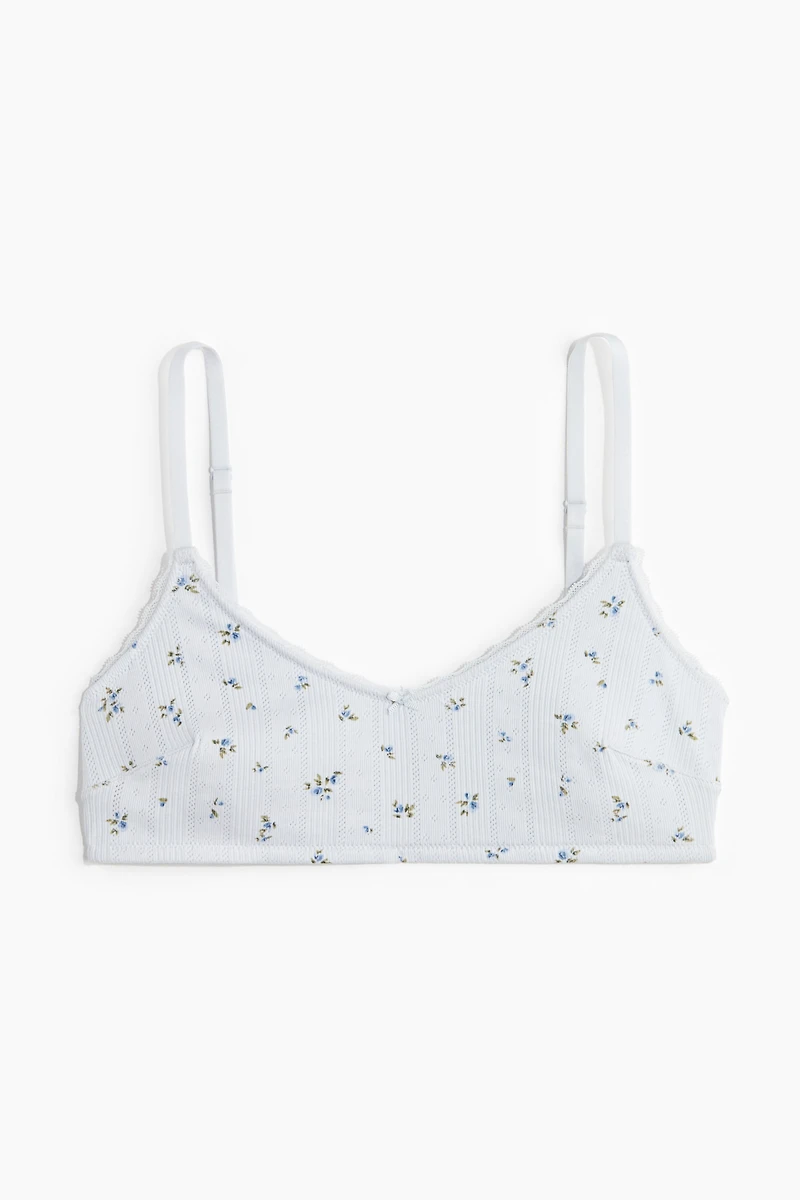 Padded Soft-Cup Pointelle Bra
