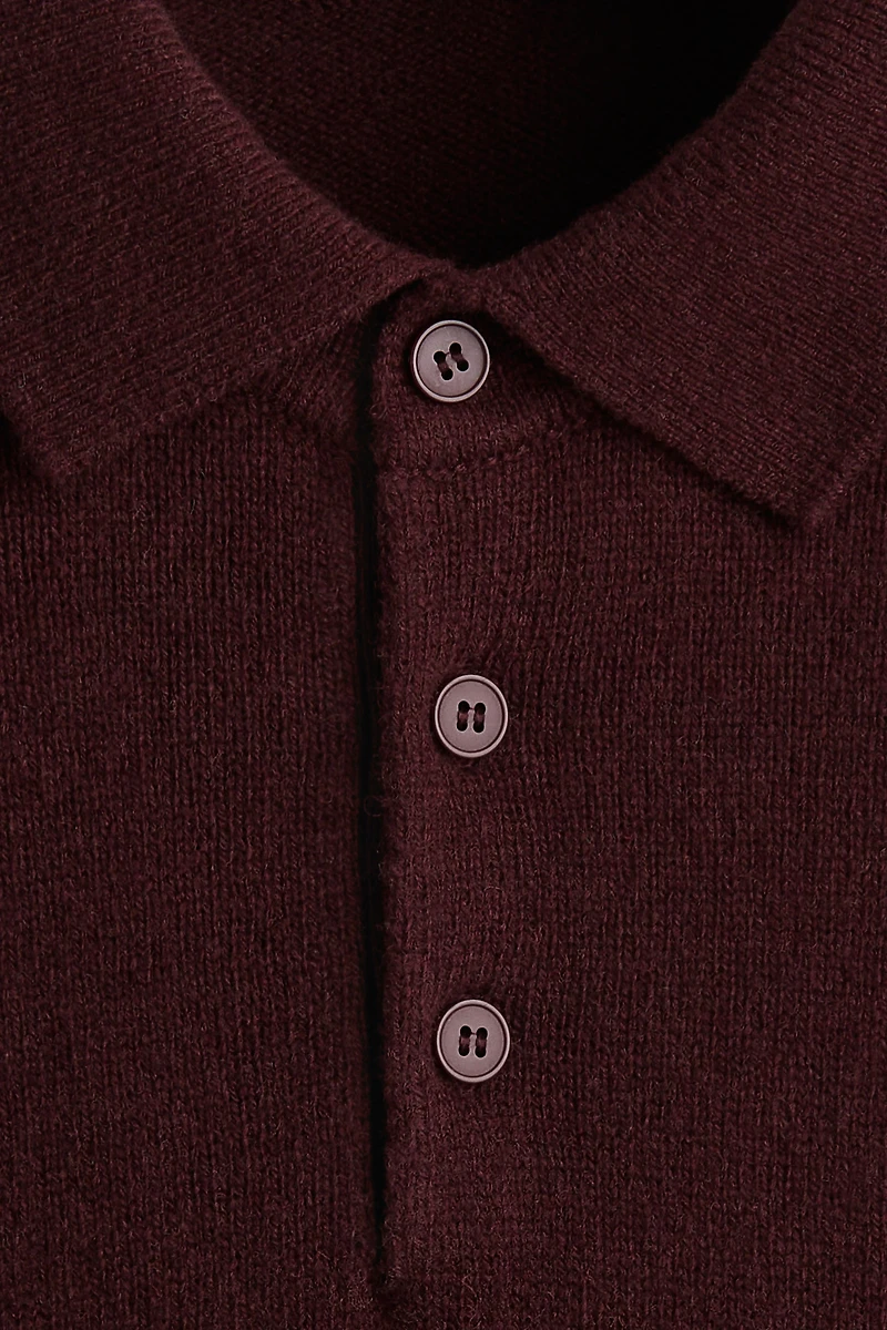 Regular-Fit Wool Polo Shirt