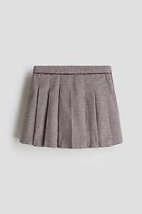 Pleated Cotton Twill Skirt