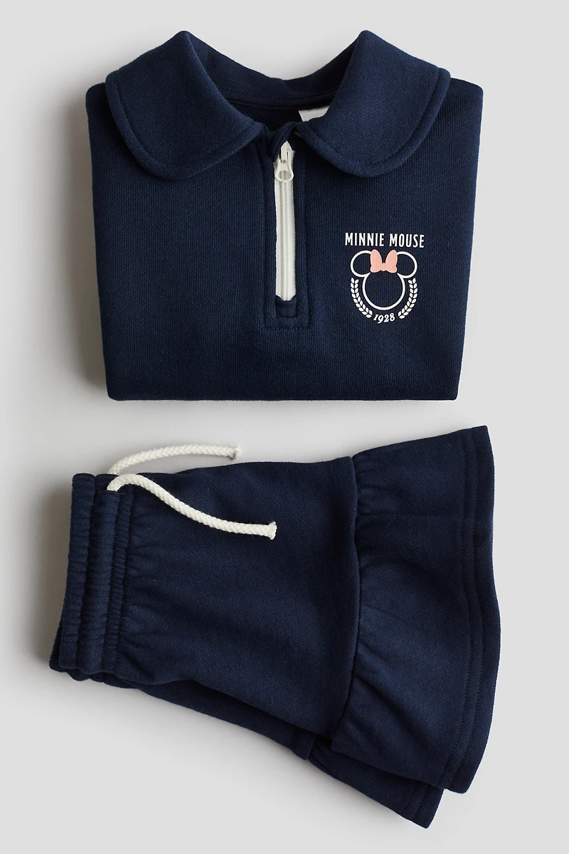 2-piece Motif-Detail Cotton Set