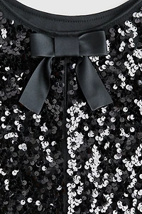 Bow-Detail Sequined Dress