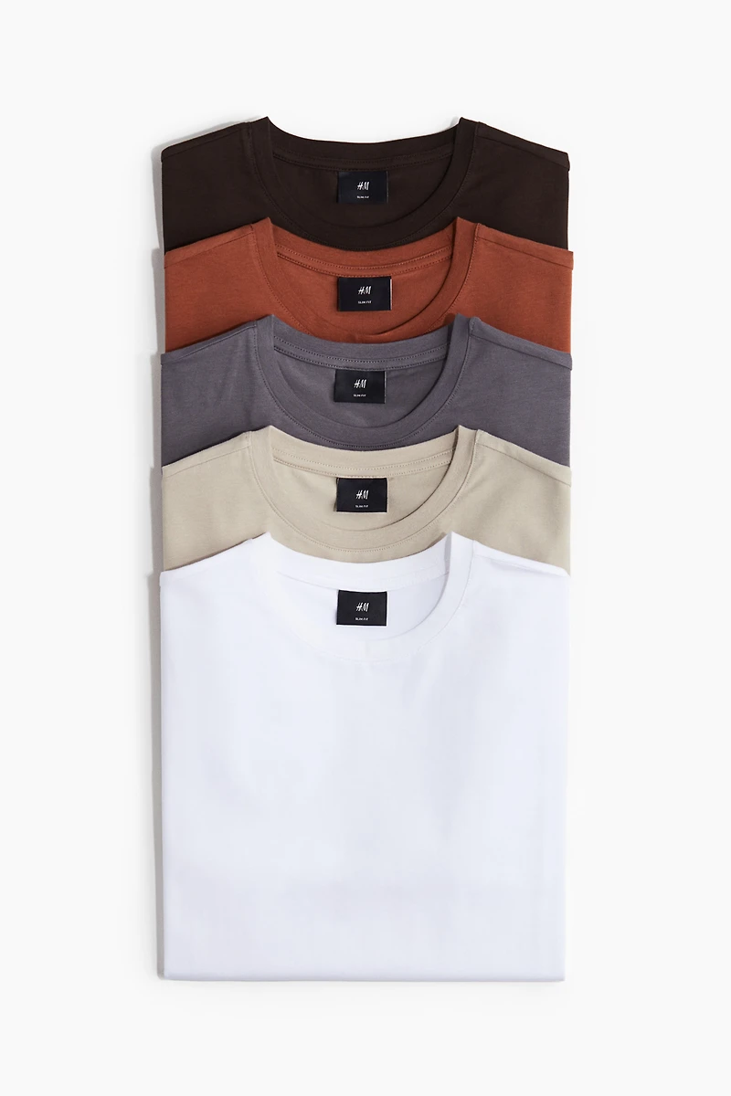 5-pack Slim Fit T-shirts