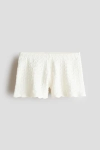 Pointelle-Knit Shorts