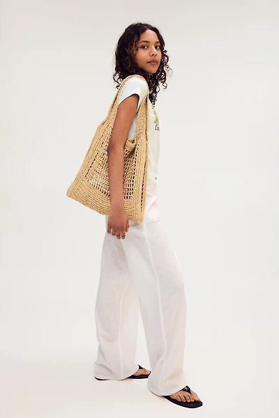 Wide-Leg Cotton Pants
