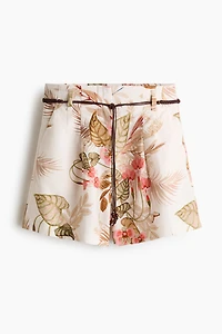 Linen-Blend Shorts