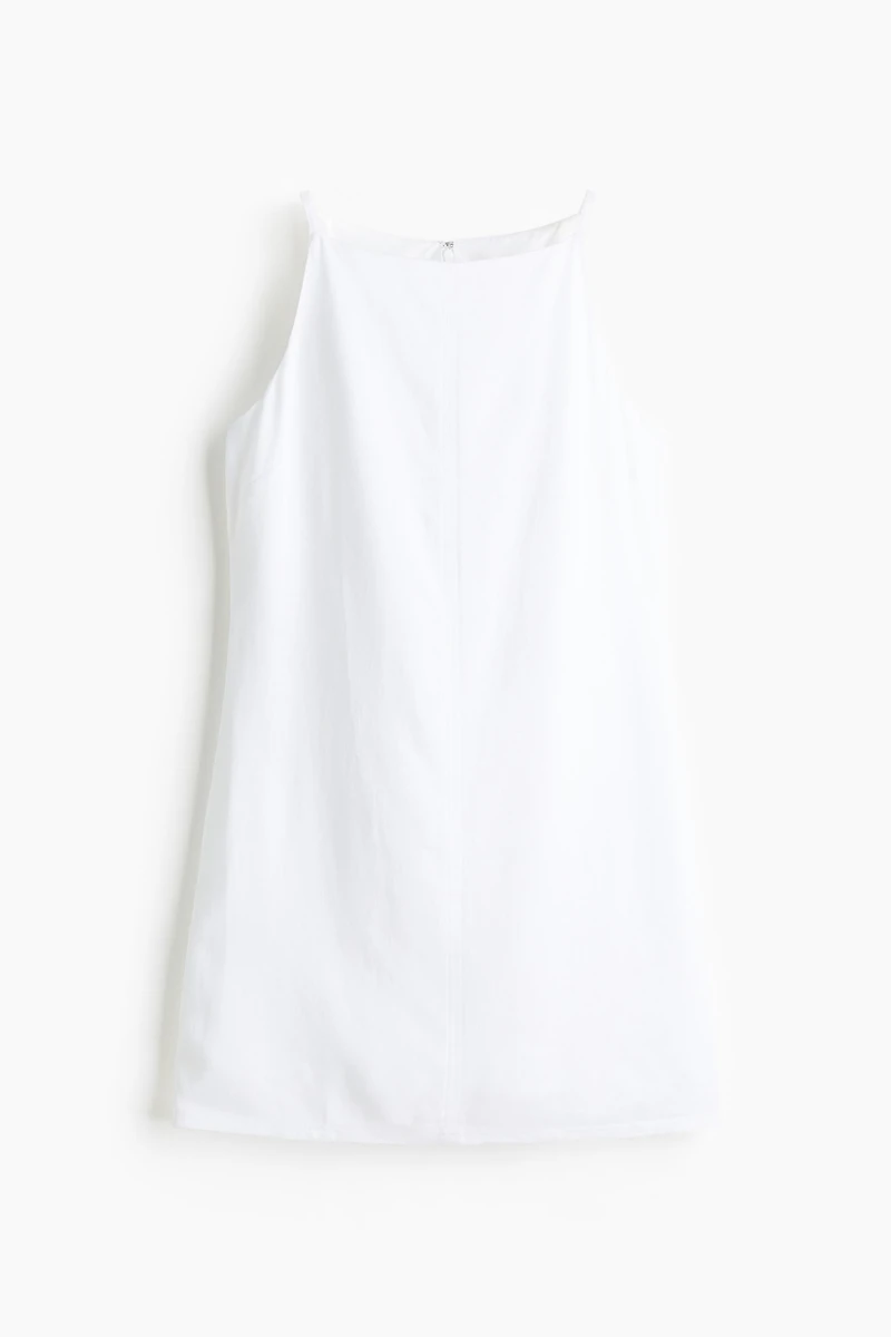 Linen-Blend Strappy Dress