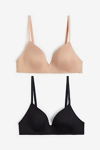 2-pack Microfiber Soft-cup Bras