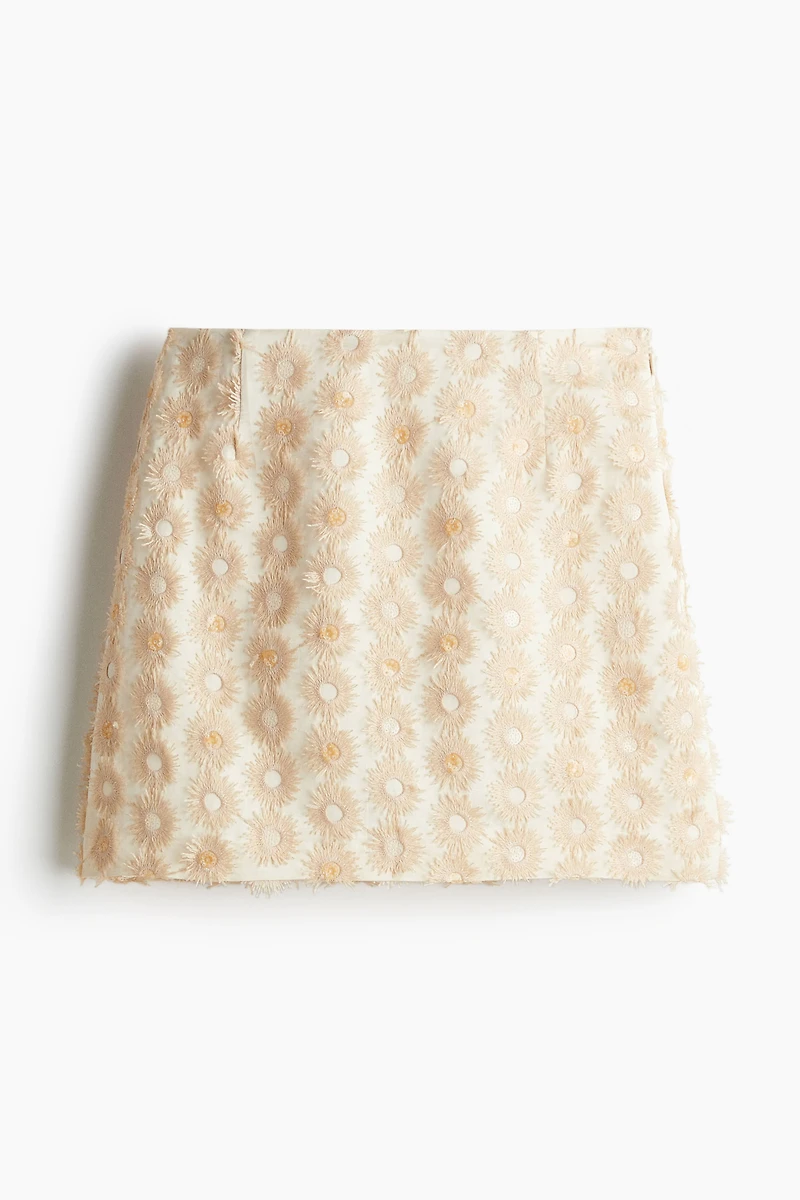 Appliquéd Mini Skirt