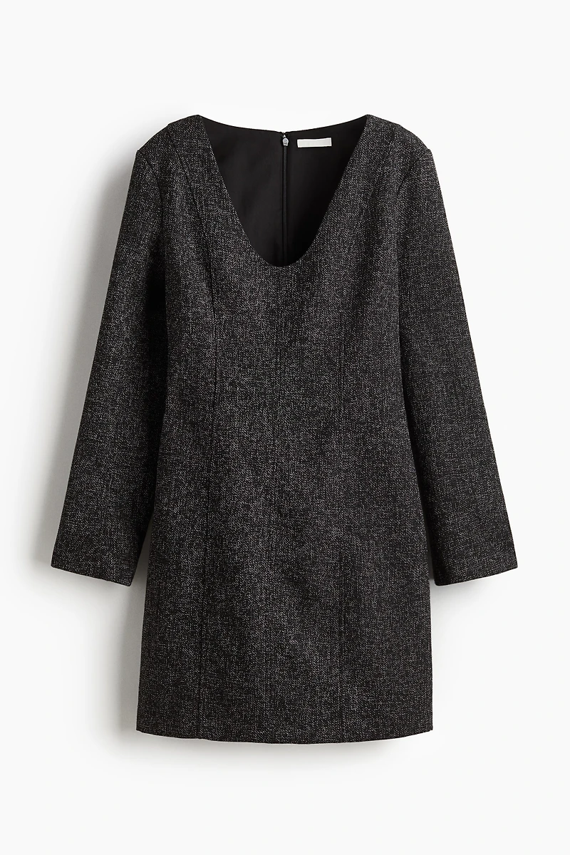 Robe à manches longues en bouclé