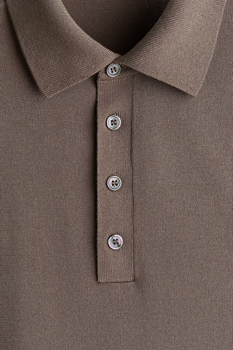 Regular-Fit Fine-Knit Polo Shirt