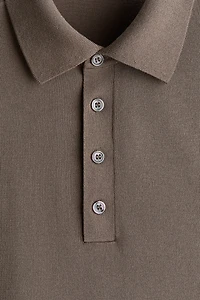 Regular-Fit Fine-Knit Polo Shirt