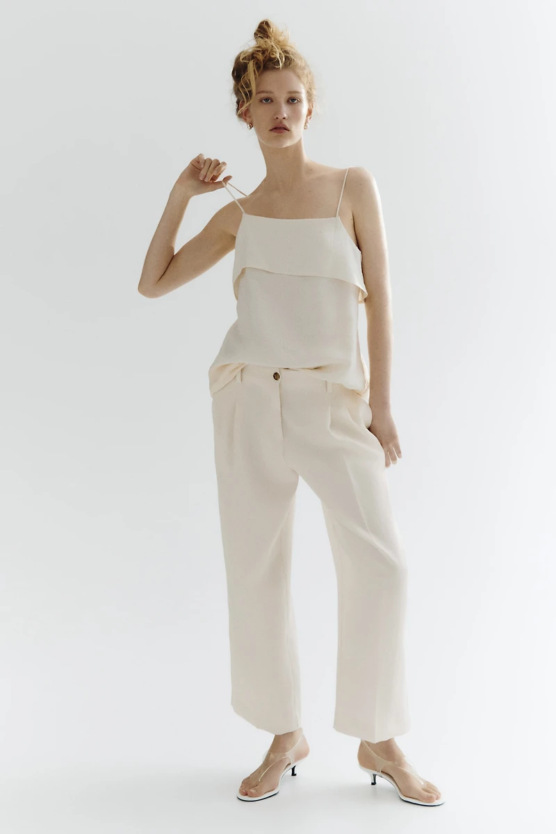 Ankle-Length Twill Pants
