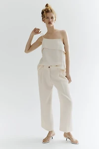 Ankle-Length Twill Pants