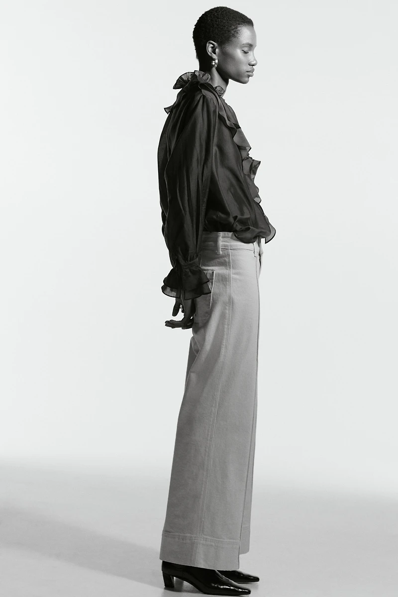 Wide High Ankle Jeans