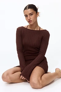 Boat-Neck Beach Dress