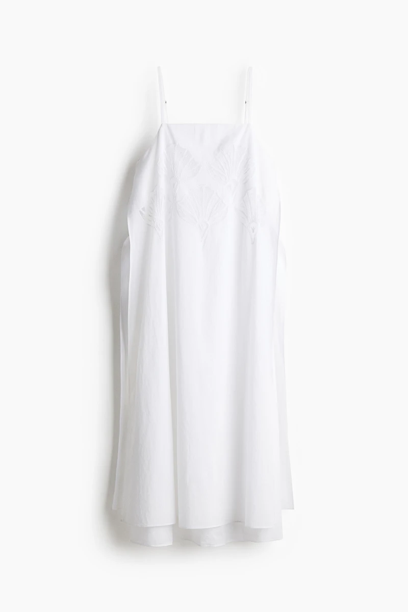 Embroidered Strappy Dress