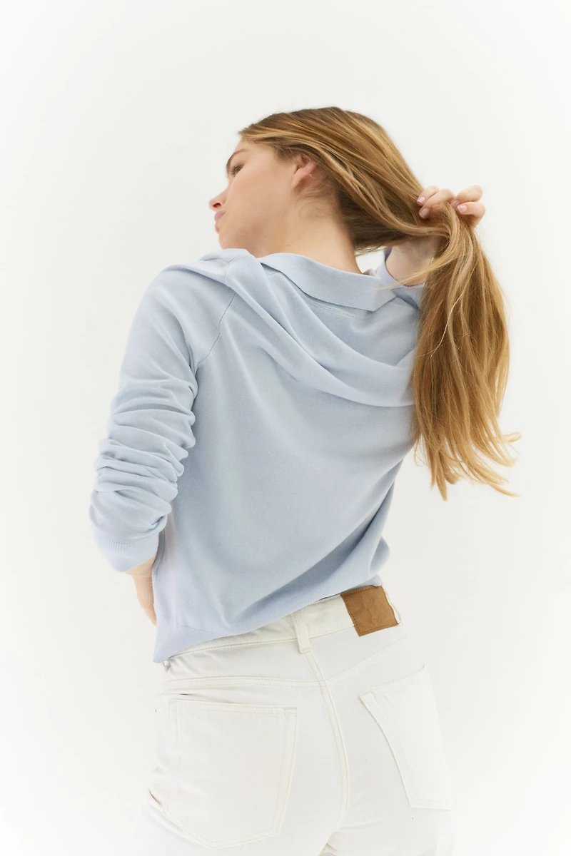 Long-Sleeved Polo Shirt