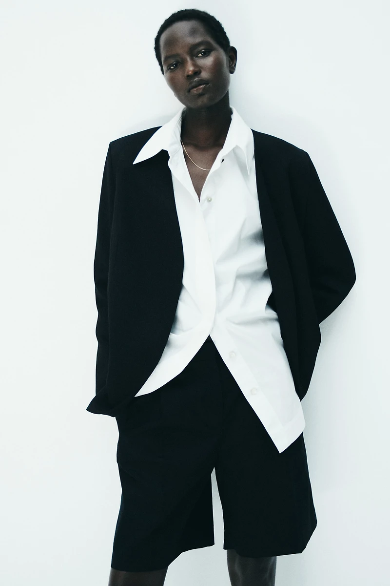 Short chic en lin mélangé