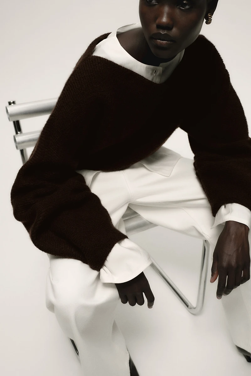 Oversized Boat-Neck Sweater