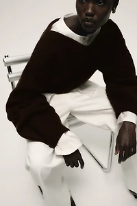 Oversized Boat-Neck Sweater