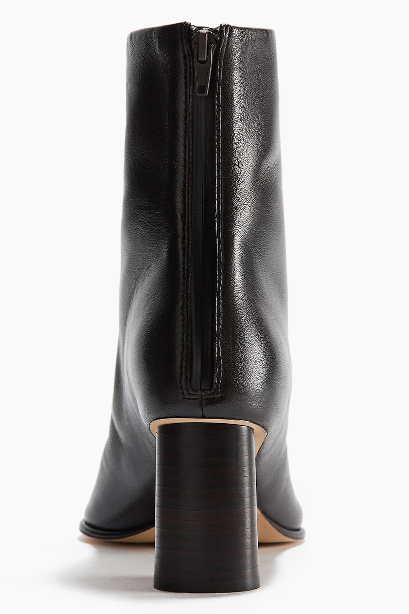 Leather ankle boots