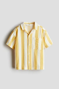 Chemise en mousseline de coton avec col cubain