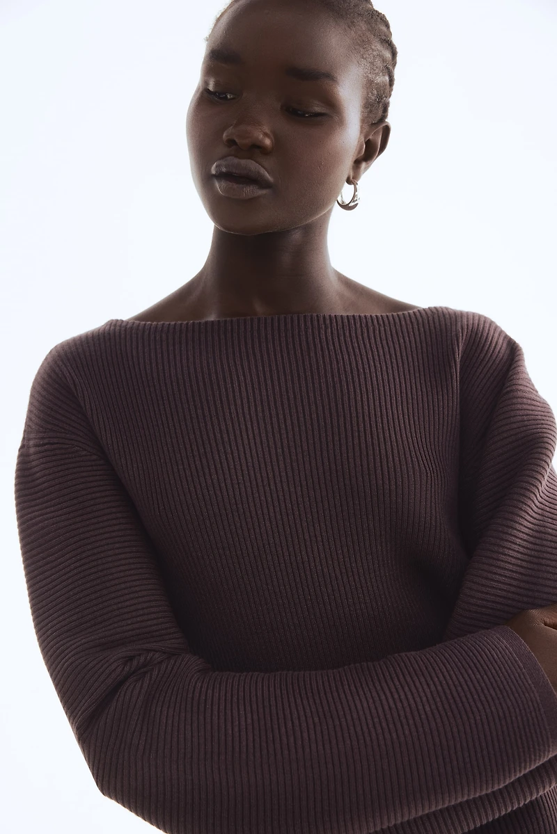 Robe en tricot côtelé