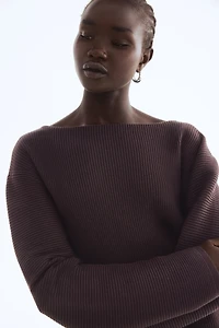 Robe en tricot côtelé