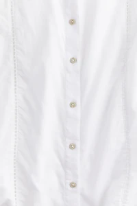 Blouse with Ladder Lace Insets