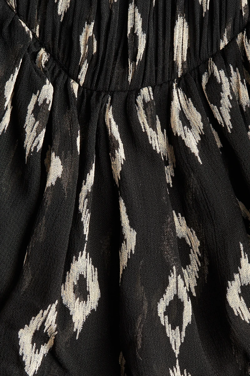 Ruffle-Trimmed Tunic Dress