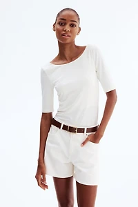 Ballerina-Neckline Top