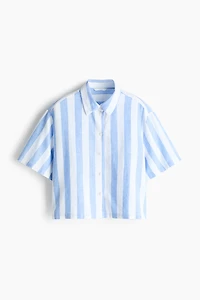 Oversized Linen-Blend Shirt