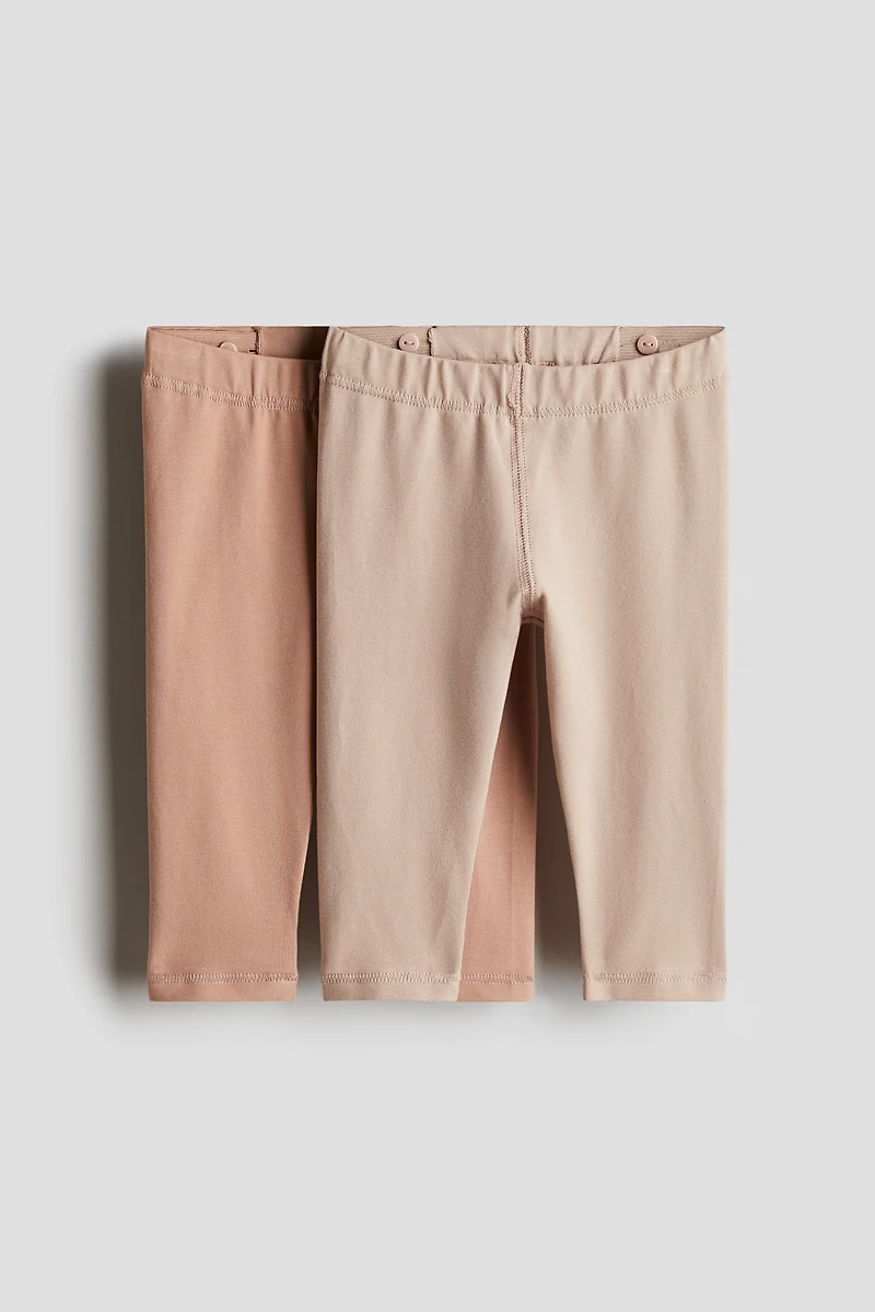 Lot de 2 leggings en jersey coton pima