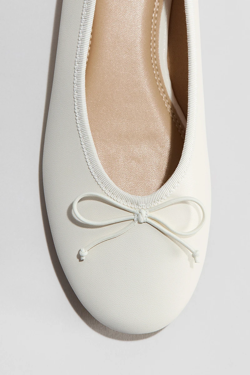 Bow-Detail Ballet Shoes