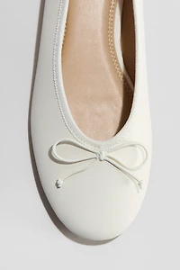 Bow-Detail Ballet Shoes