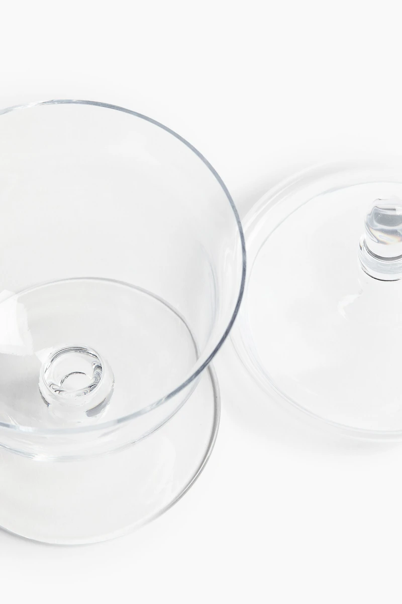 Footed Glass Jar