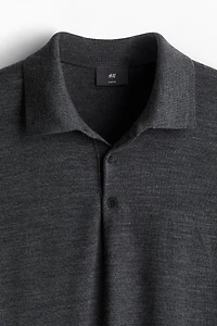 Slim Fit Wool Polo Shirt
