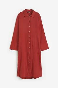 Crêped Shirt Dress
