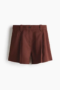 Pleat-Front Shorts