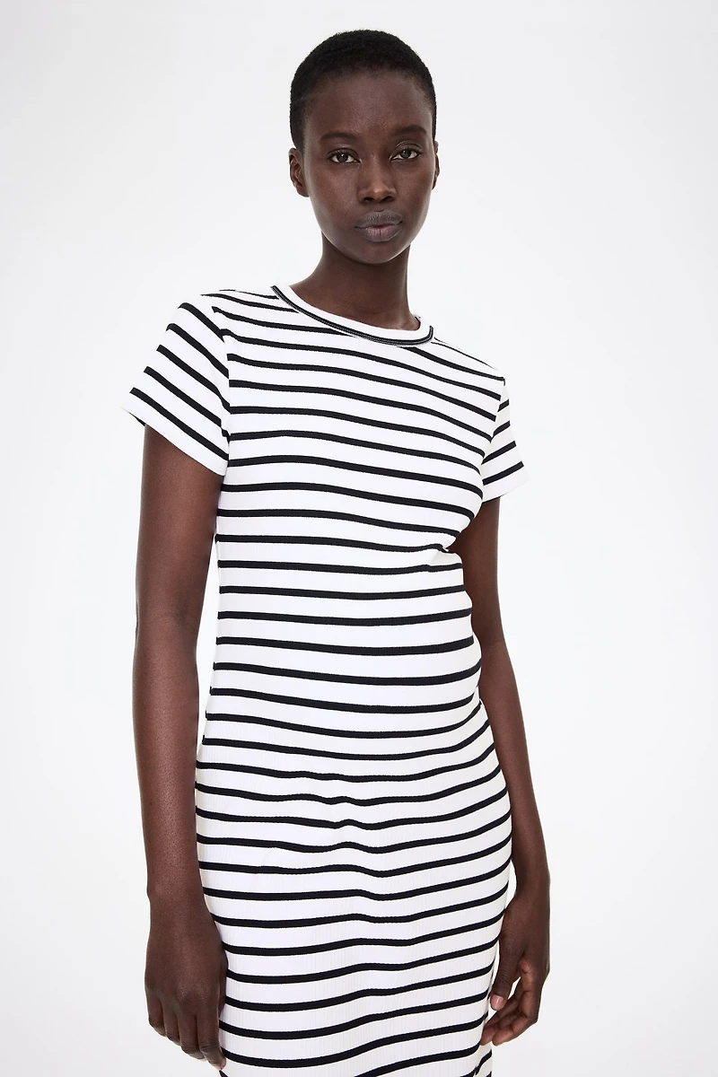 Robe T-shirt MAMA côtelée