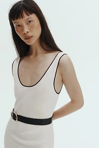 Robe combinaison en lin mélangé
