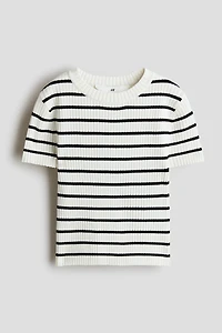 Short Rib-Knit Top