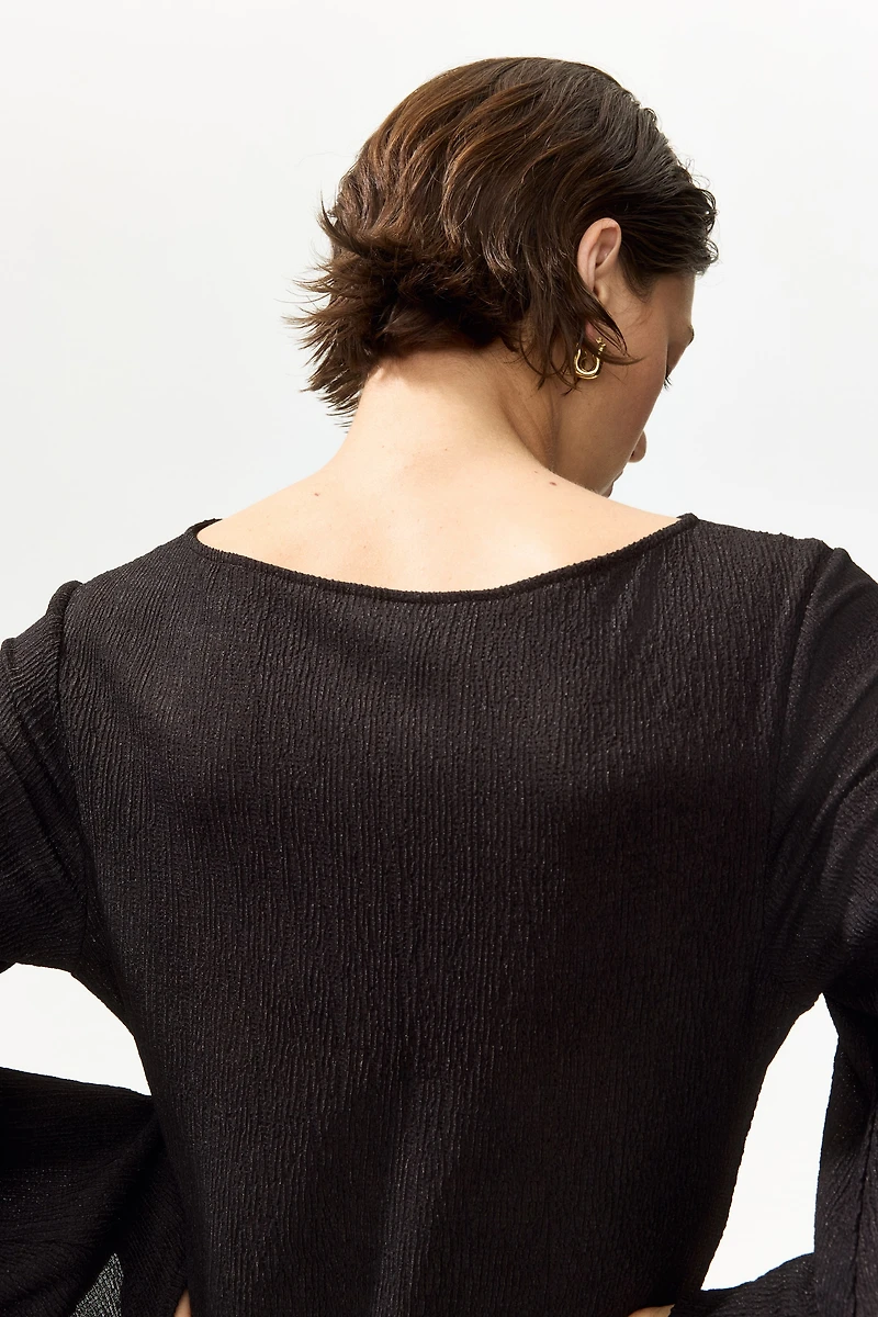 Robe à manches trompette en jersey