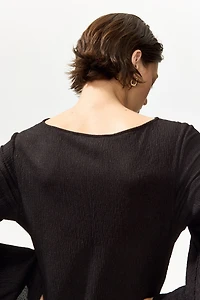 Robe à manches trompette en jersey