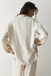 Chemise ample en lin mélangé