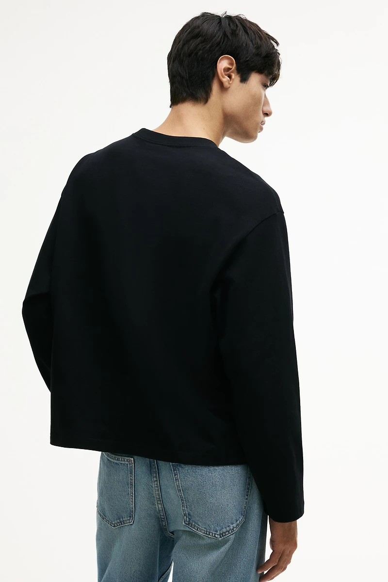 Oversized Long-Sleeved Jersey Shirt