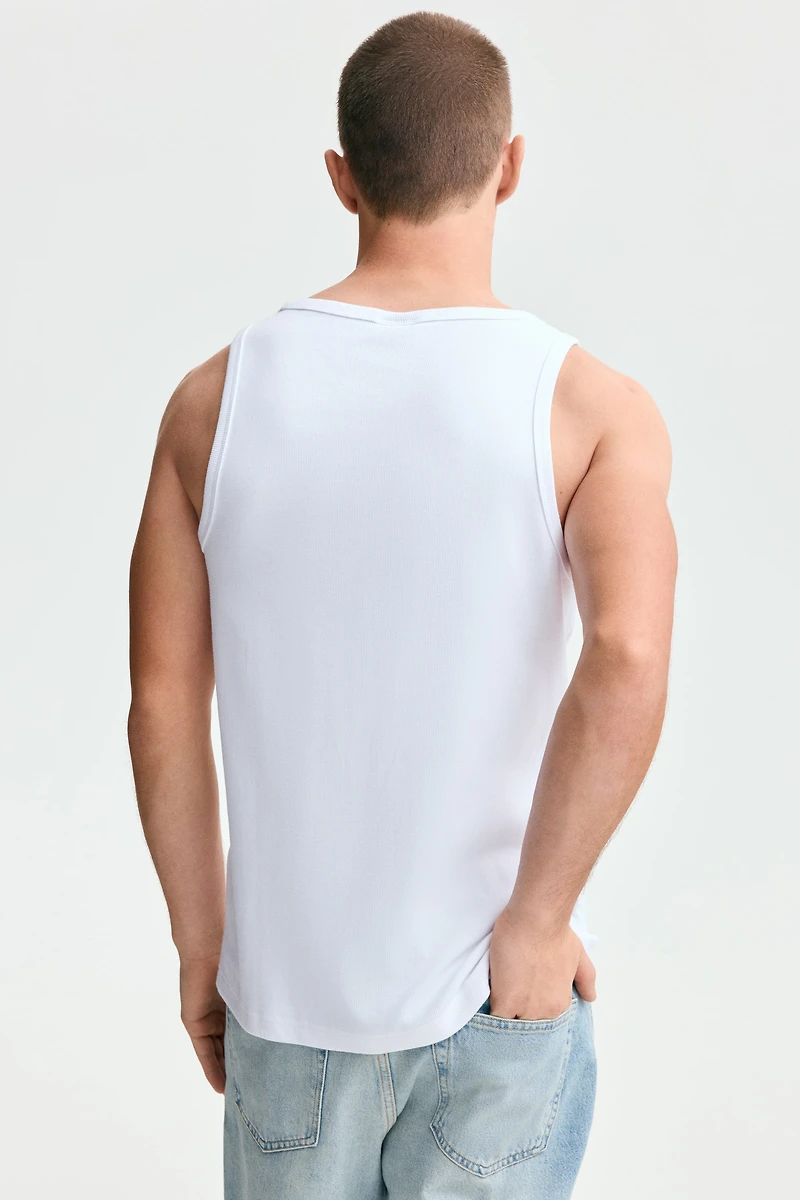 Slim-Fit Ribbed Tank Top