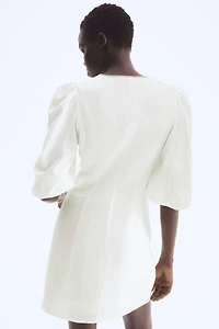 Linen-Blend Dress