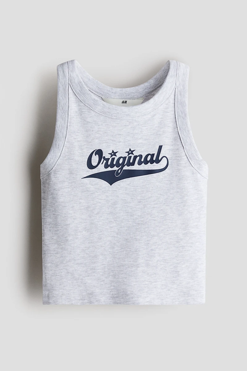 Printed Cotton Tank Top